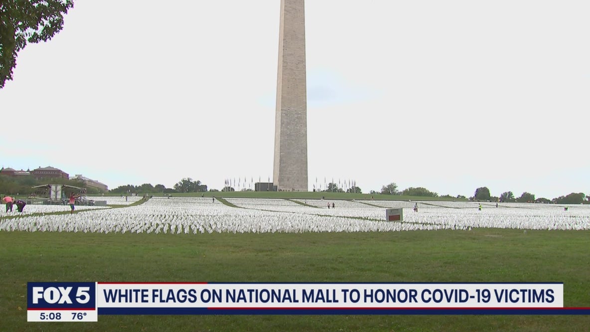 National Mall white flags honor COVID-19 victims